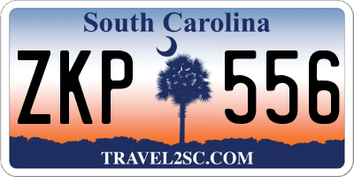 SC license plate ZKP556