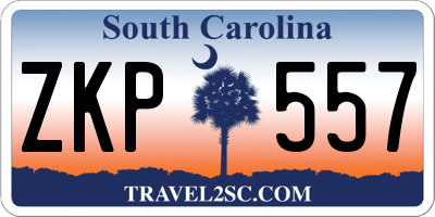 SC license plate ZKP557