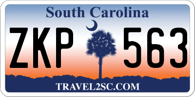 SC license plate ZKP563