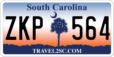 SC license plate ZKP564