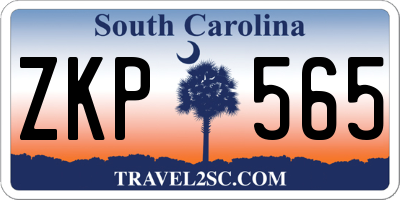SC license plate ZKP565