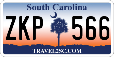 SC license plate ZKP566