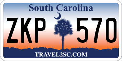 SC license plate ZKP570