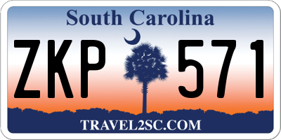 SC license plate ZKP571
