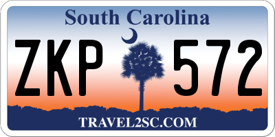 SC license plate ZKP572