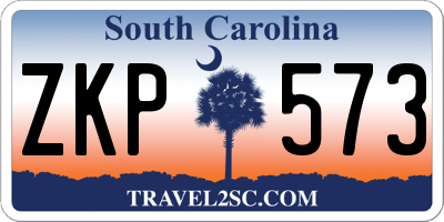 SC license plate ZKP573