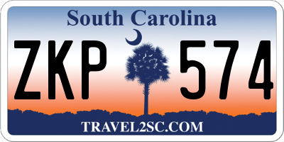 SC license plate ZKP574