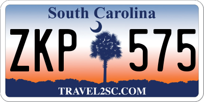 SC license plate ZKP575