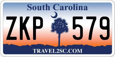 SC license plate ZKP579