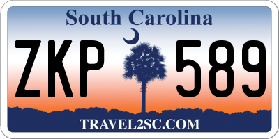 SC license plate ZKP589