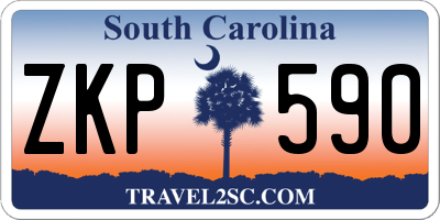 SC license plate ZKP590