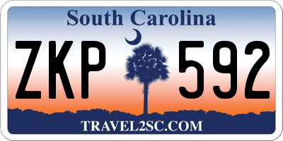 SC license plate ZKP592