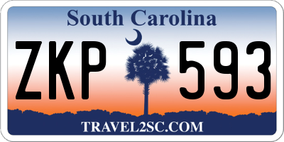 SC license plate ZKP593