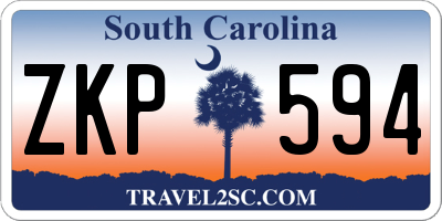 SC license plate ZKP594