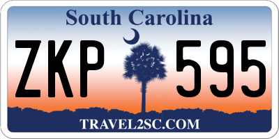 SC license plate ZKP595