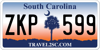 SC license plate ZKP599