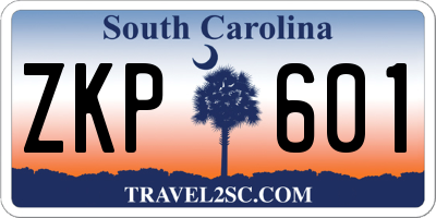 SC license plate ZKP601