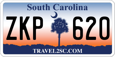 SC license plate ZKP620