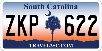 SC license plate ZKP622