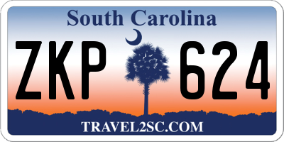 SC license plate ZKP624