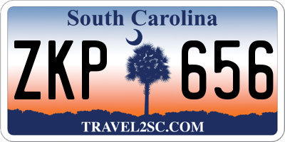 SC license plate ZKP656