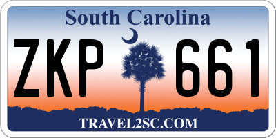 SC license plate ZKP661