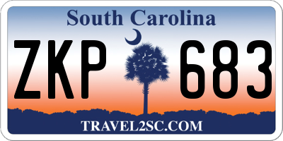 SC license plate ZKP683