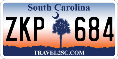 SC license plate ZKP684