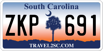 SC license plate ZKP691