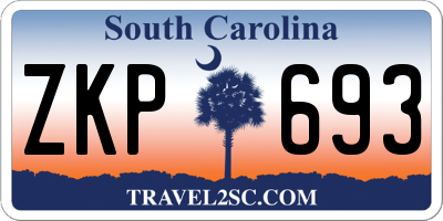 SC license plate ZKP693
