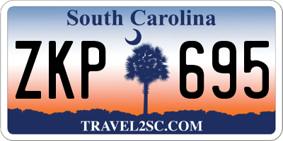 SC license plate ZKP695