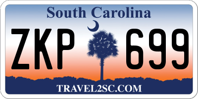 SC license plate ZKP699