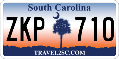 SC license plate ZKP710
