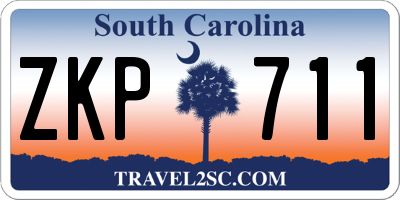 SC license plate ZKP711