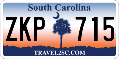 SC license plate ZKP715