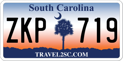 SC license plate ZKP719