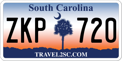 SC license plate ZKP720