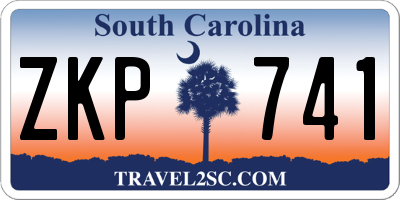 SC license plate ZKP741