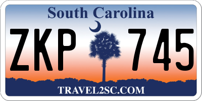 SC license plate ZKP745