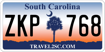 SC license plate ZKP768