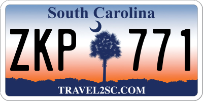 SC license plate ZKP771
