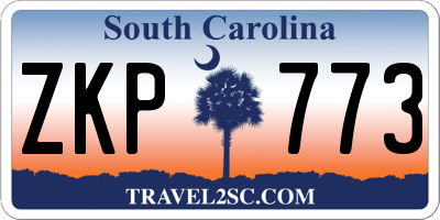 SC license plate ZKP773