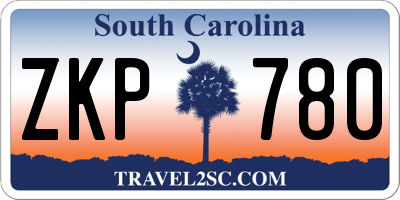 SC license plate ZKP780
