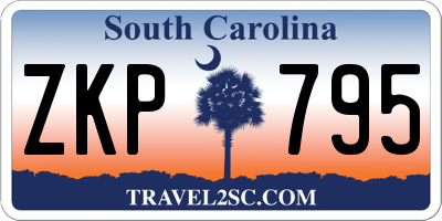 SC license plate ZKP795