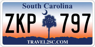 SC license plate ZKP797