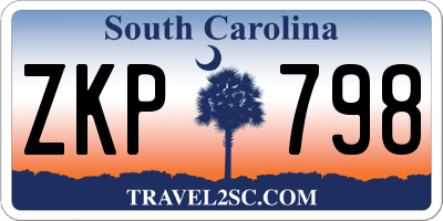 SC license plate ZKP798