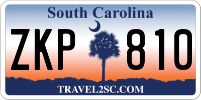 SC license plate ZKP810