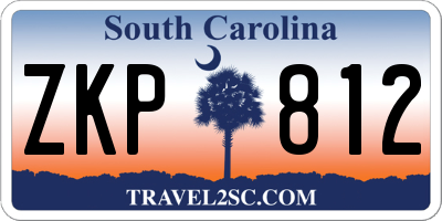 SC license plate ZKP812