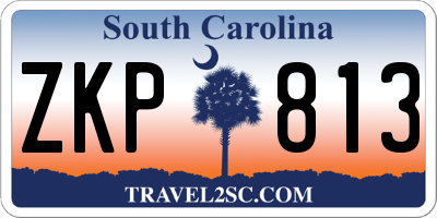 SC license plate ZKP813