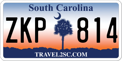 SC license plate ZKP814